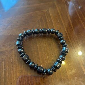 Black Hematite Beaded Stretch Bracelet